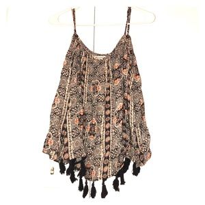 Bohemian American Eagle Off Shoulder Blouse